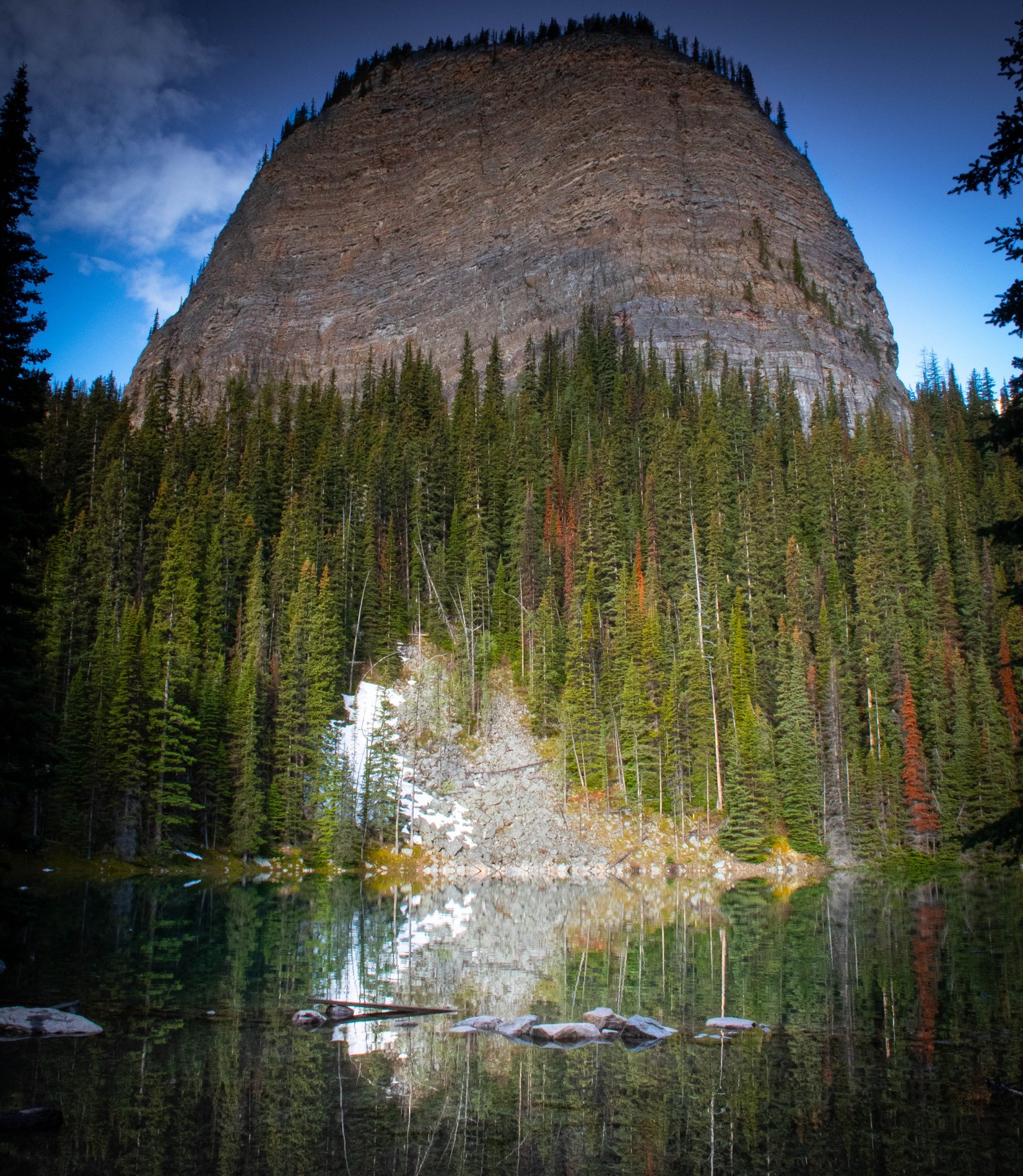 Looking Up at the Big Beehive, Alberta