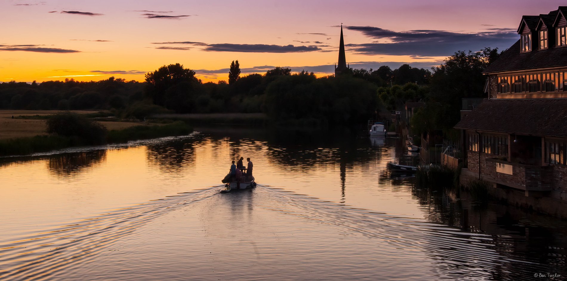 Sunset on the River Ouse, Cambridgeshire