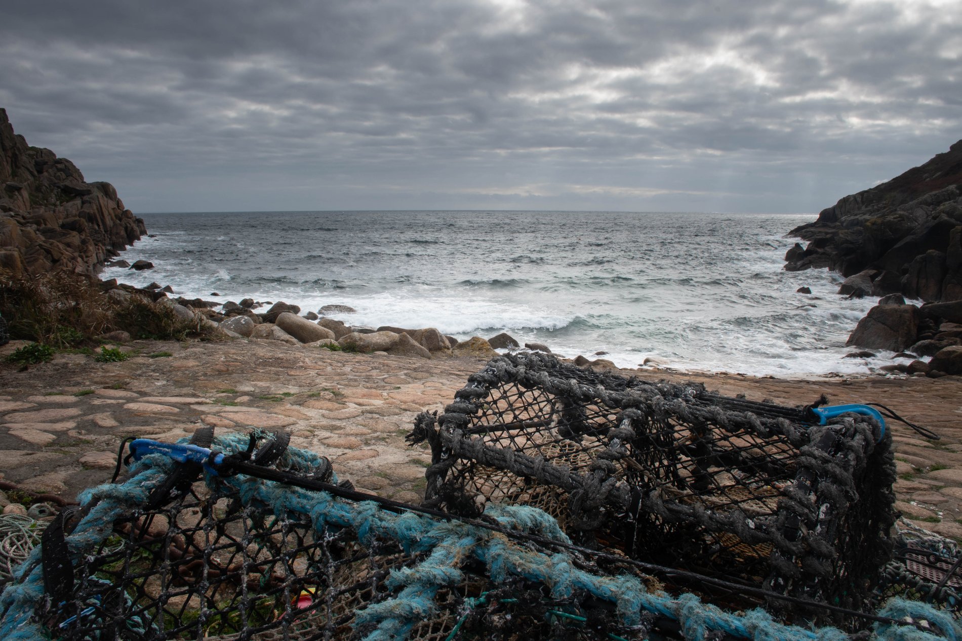 Stormy Skies at Pedn Vounder, Cornwall