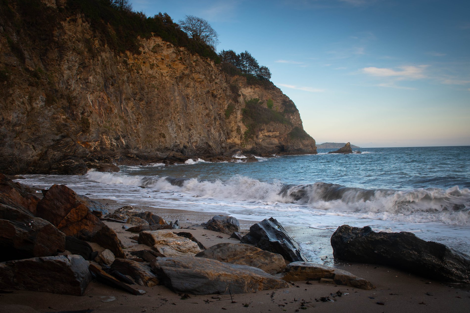 Breaking Waves at Porthpean, Cornwall