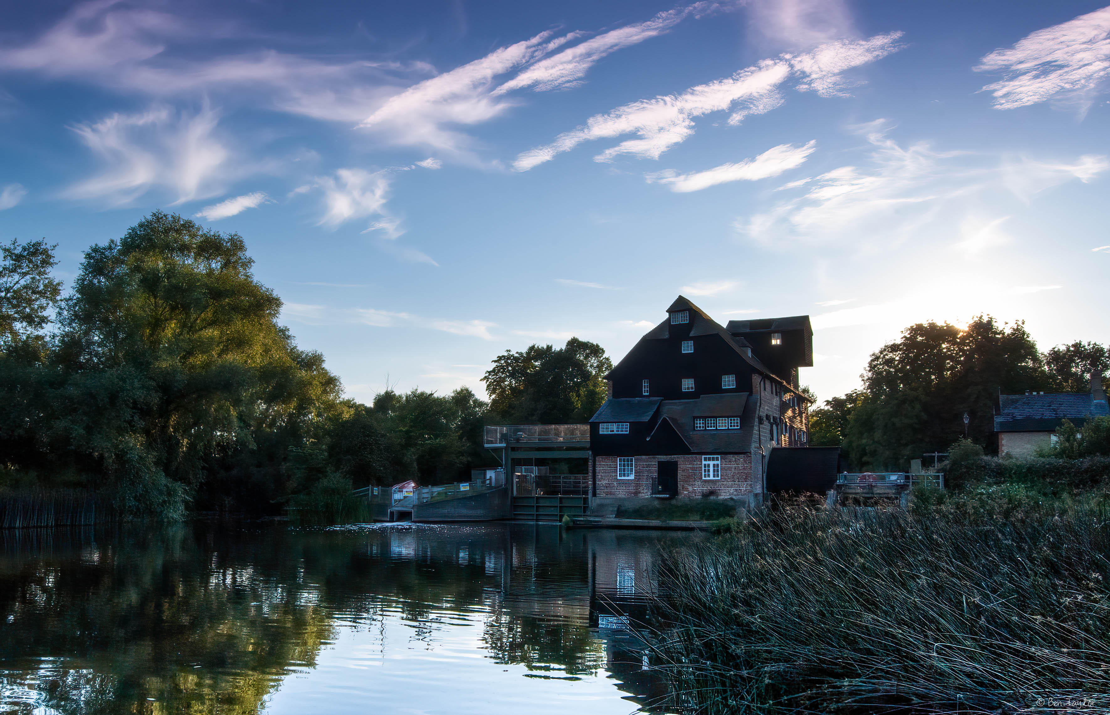 Sunset at Houghton Mill, Cambridgeshire